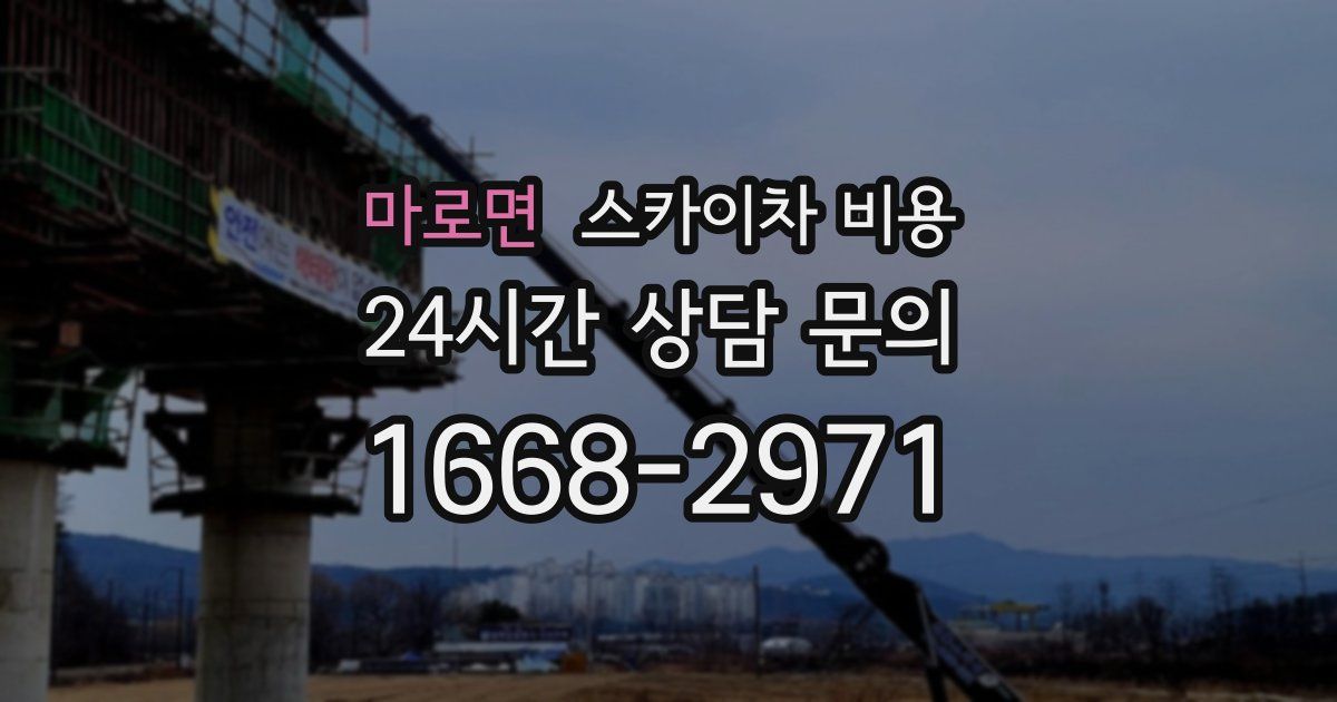 마로면 스카이차 비용