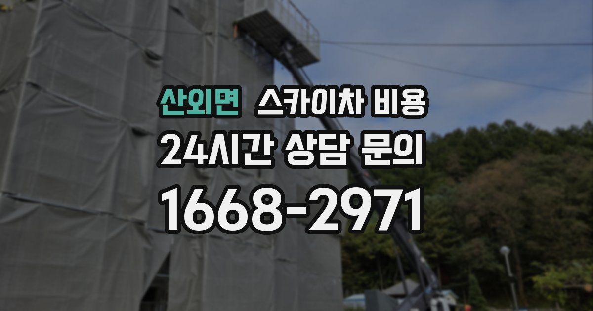 산외면 스카이차 비용