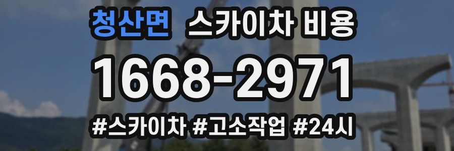 청산면 스카이차 비용