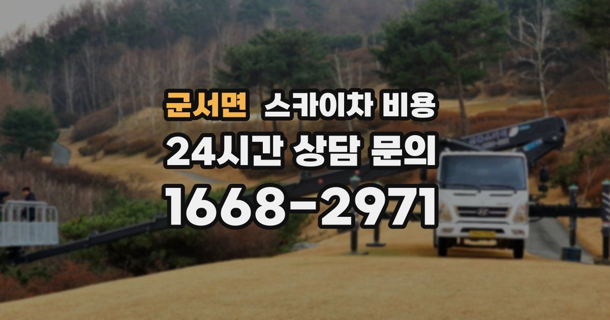 군서면 스카이차 비용