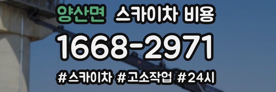 양산면 스카이차 비용