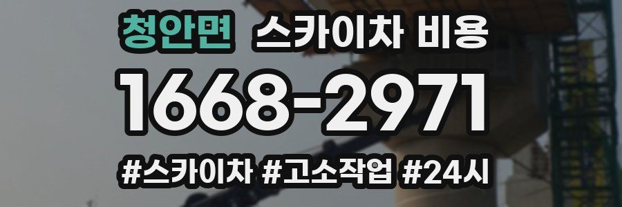 청안면 스카이차 비용