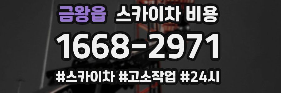 금왕읍 스카이차 비용