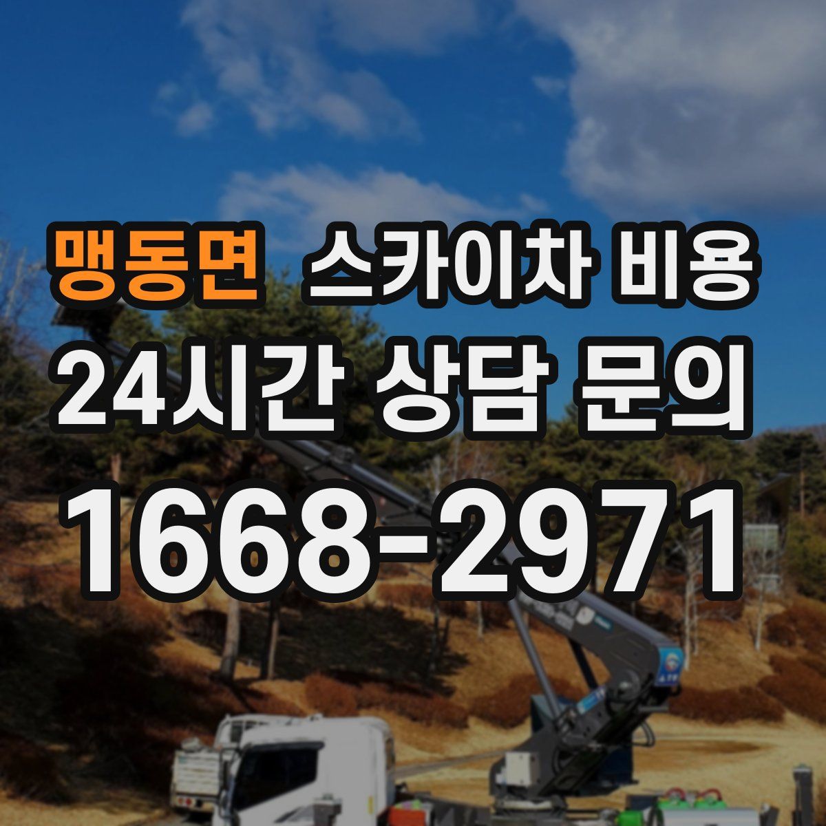 맹동면 스카이차 비용