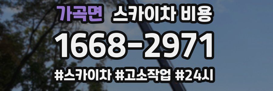 가곡면 스카이차 비용