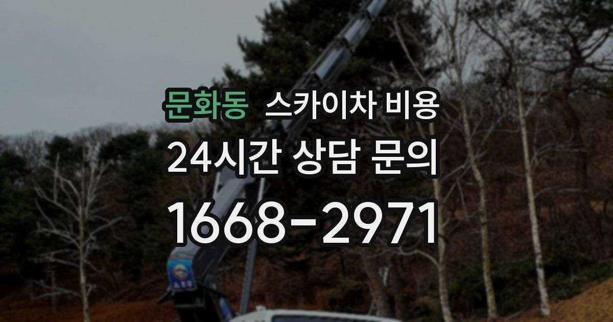 문화동 스카이차 비용