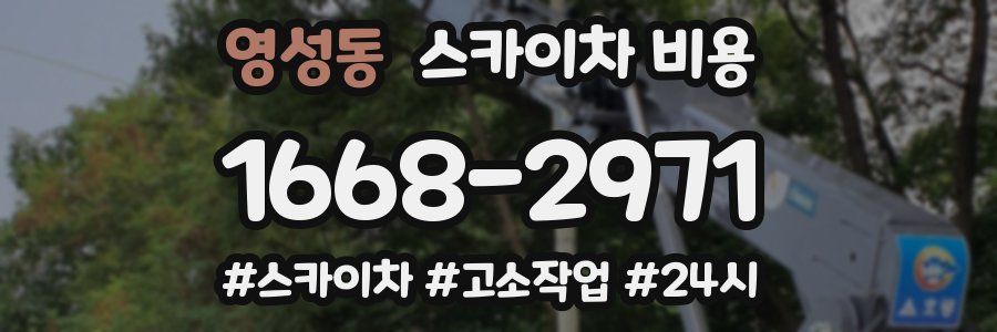 영성동 스카이차 비용