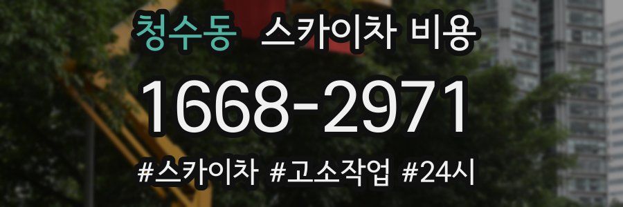 청수동 스카이차 비용