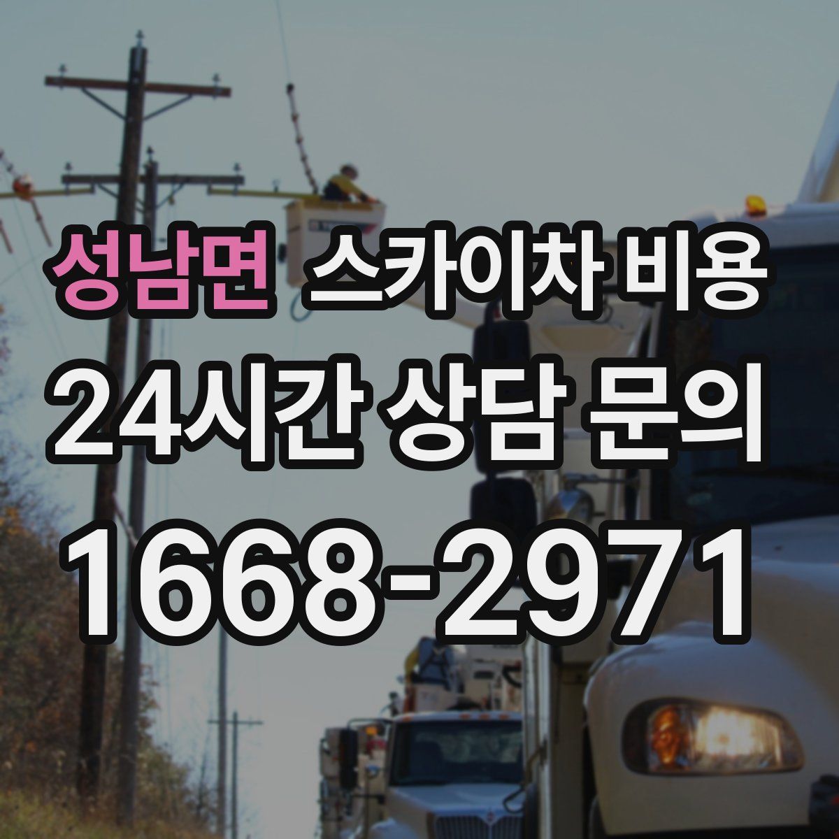 성남면 스카이차 비용