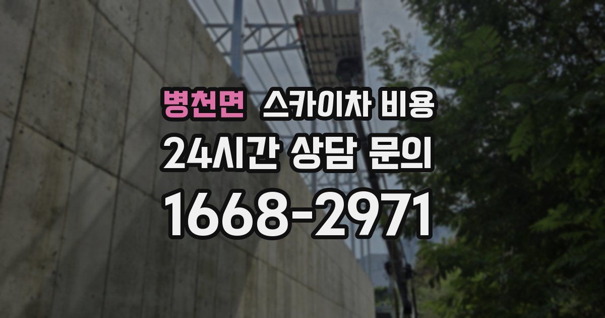 병천면 스카이차 비용