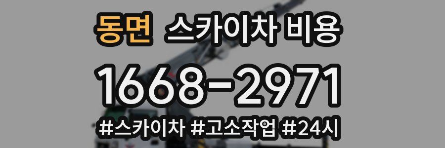 동면 스카이차 비용