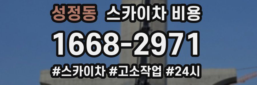 성정동 스카이차 비용