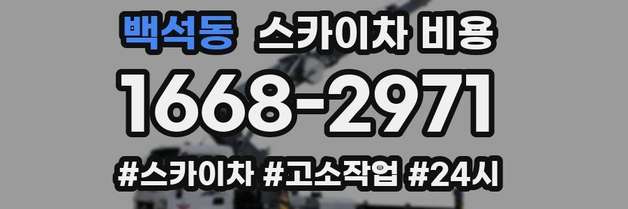 백석동 스카이차 비용
