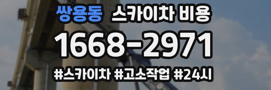 쌍용동 스카이차 비용