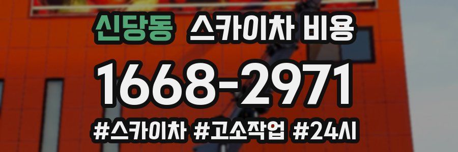 신당동 스카이차 비용