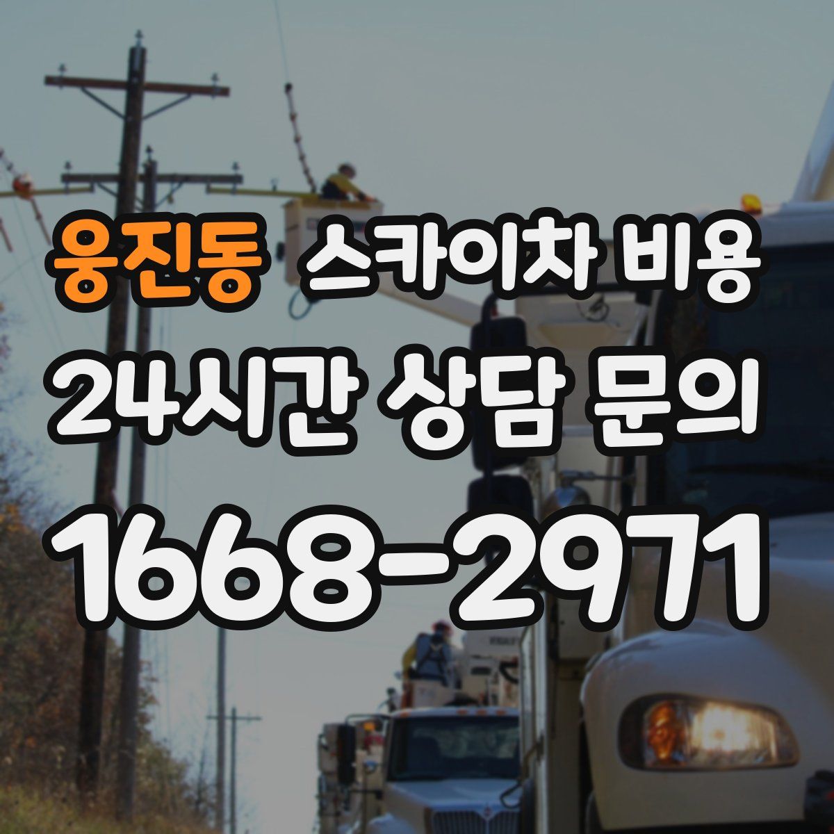 웅진동 스카이차 비용