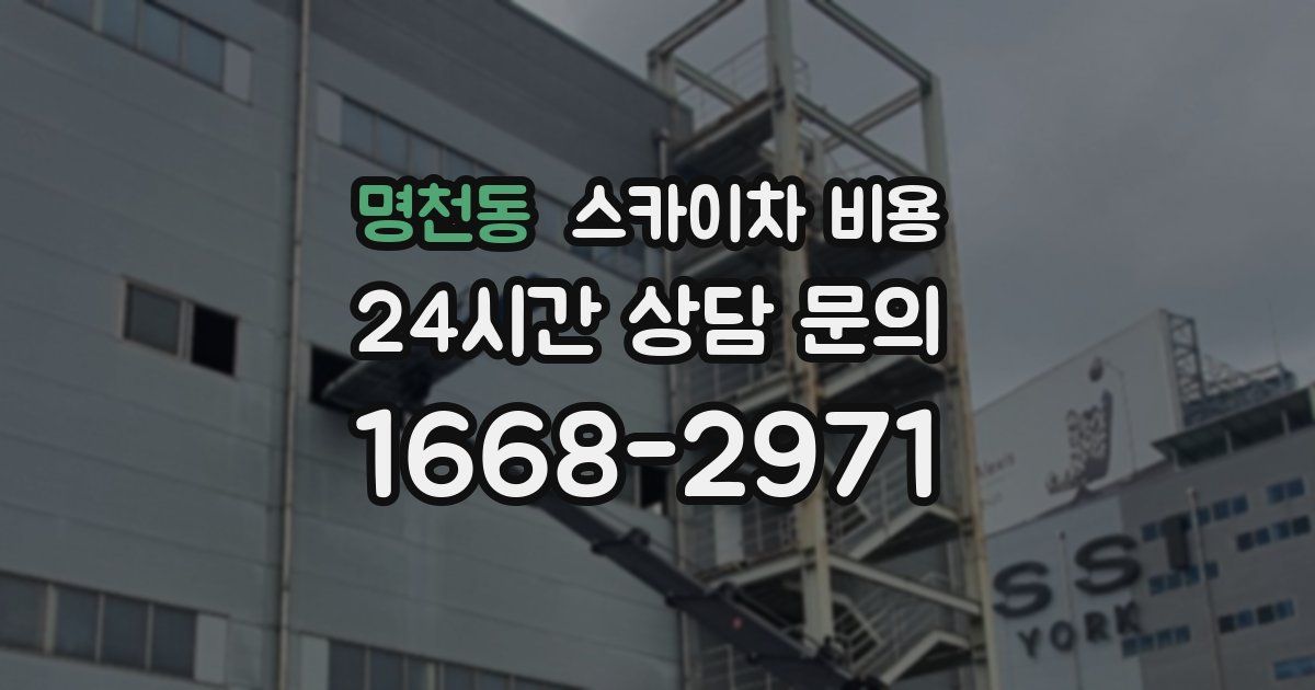 명천동 스카이차 비용