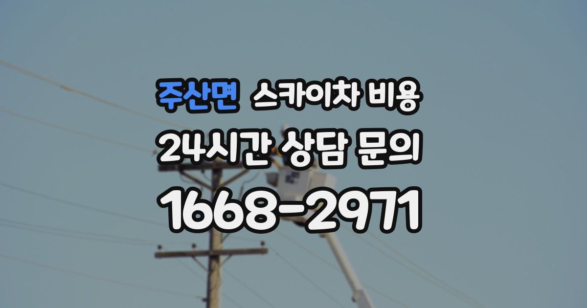 주산면 스카이차 비용