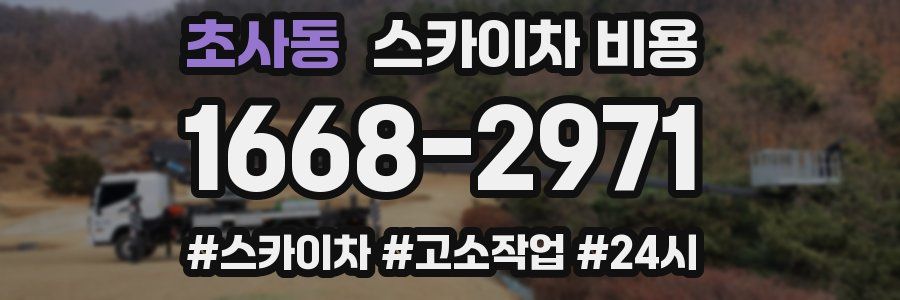 초사동 스카이차 비용