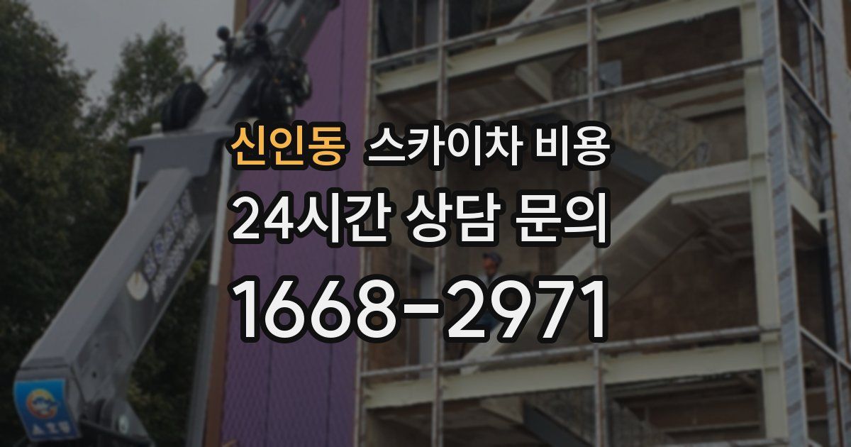 신인동 스카이차 비용