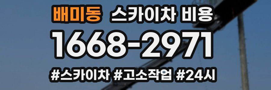 배미동 스카이차 비용