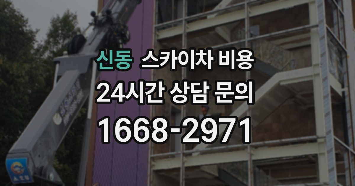 신동 스카이차 비용