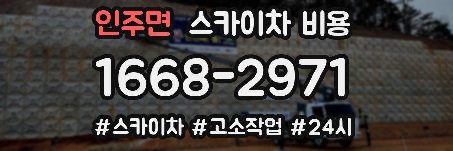 인주면 스카이차 비용