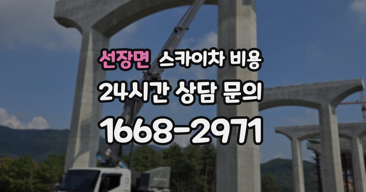 선장면 스카이차 비용