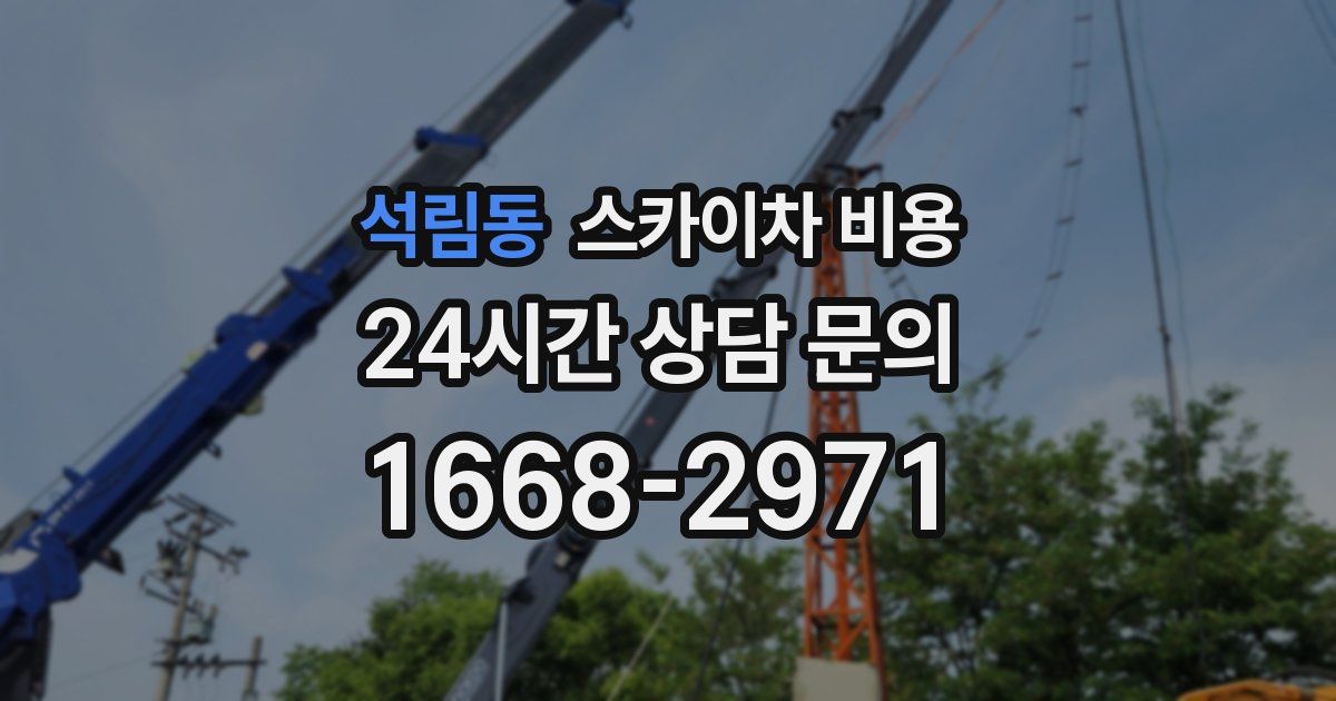 석림동 스카이차 비용