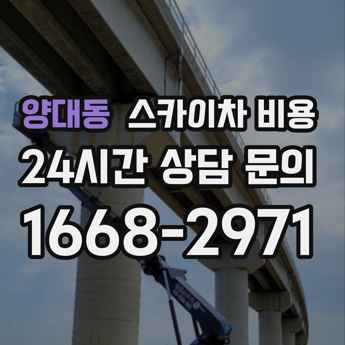 양대동 스카이차 비용 통신선 처짐 정리는 구간 수가 중요합니다