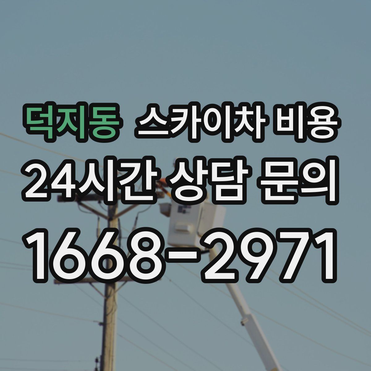 덕지동 스카이차 비용