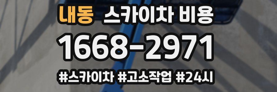 내동 스카이차 비용