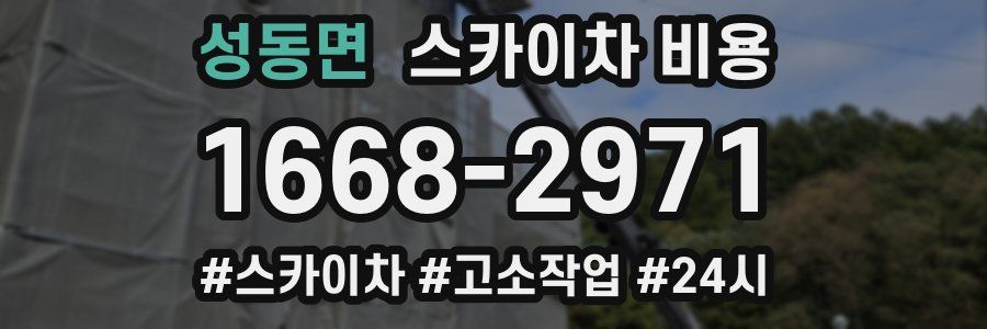 성동면 스카이차 비용