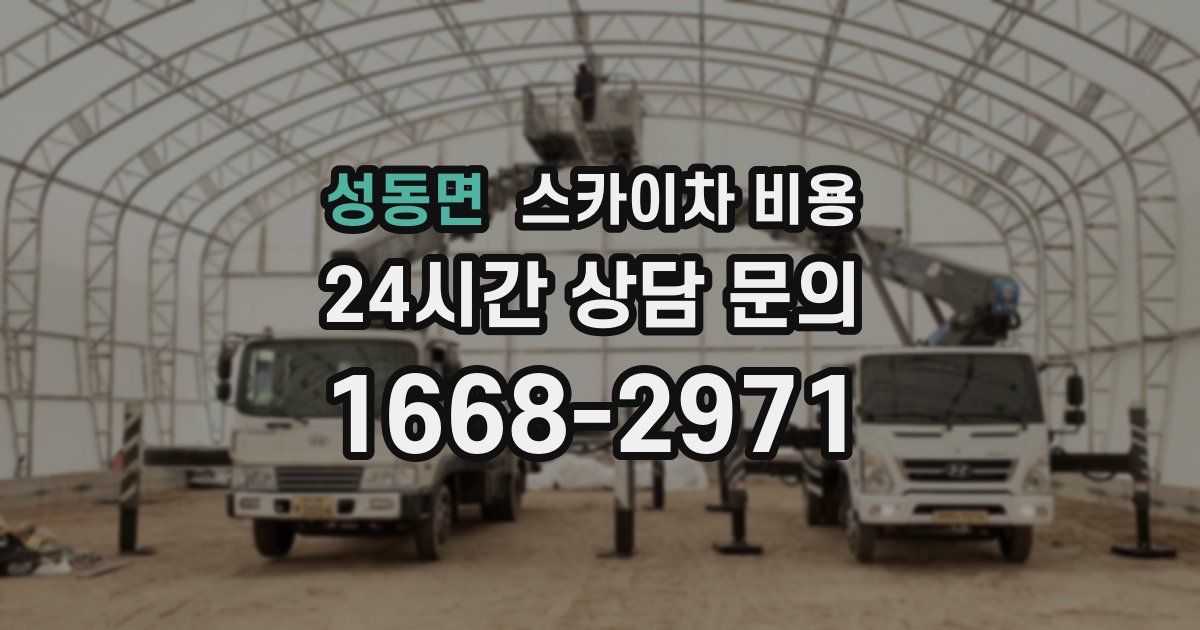 성동면 스카이차 비용