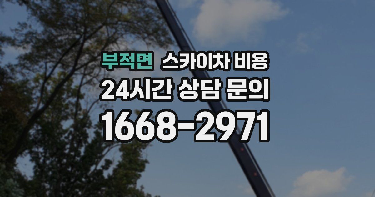 부적면 스카이차 비용