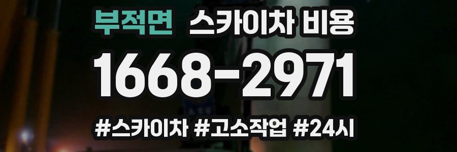 부적면 스카이차 비용