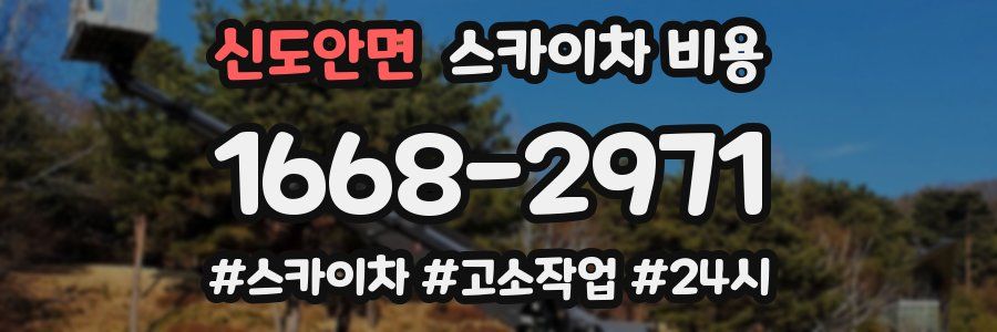 신도안면 스카이차 비용