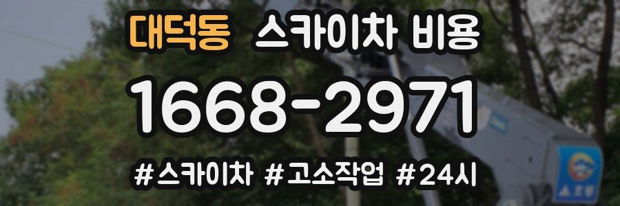 대덕동 스카이차 비용