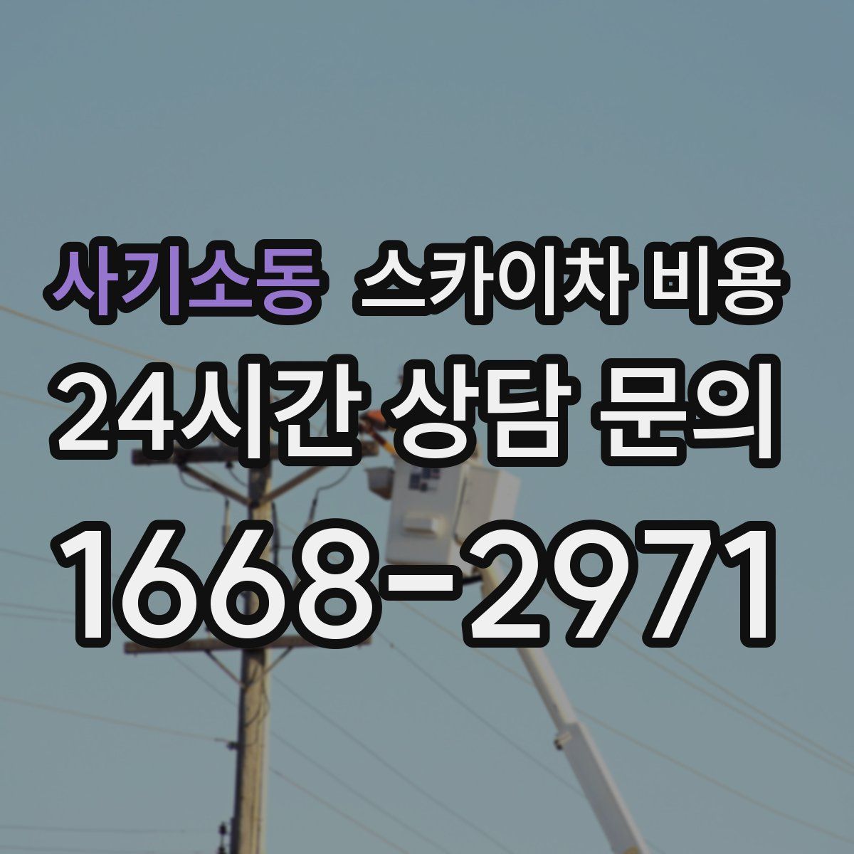 사기소동 스카이차 비용