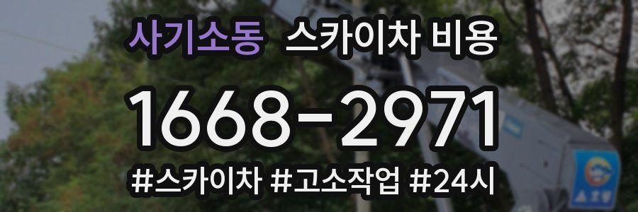 사기소동 스카이차 비용