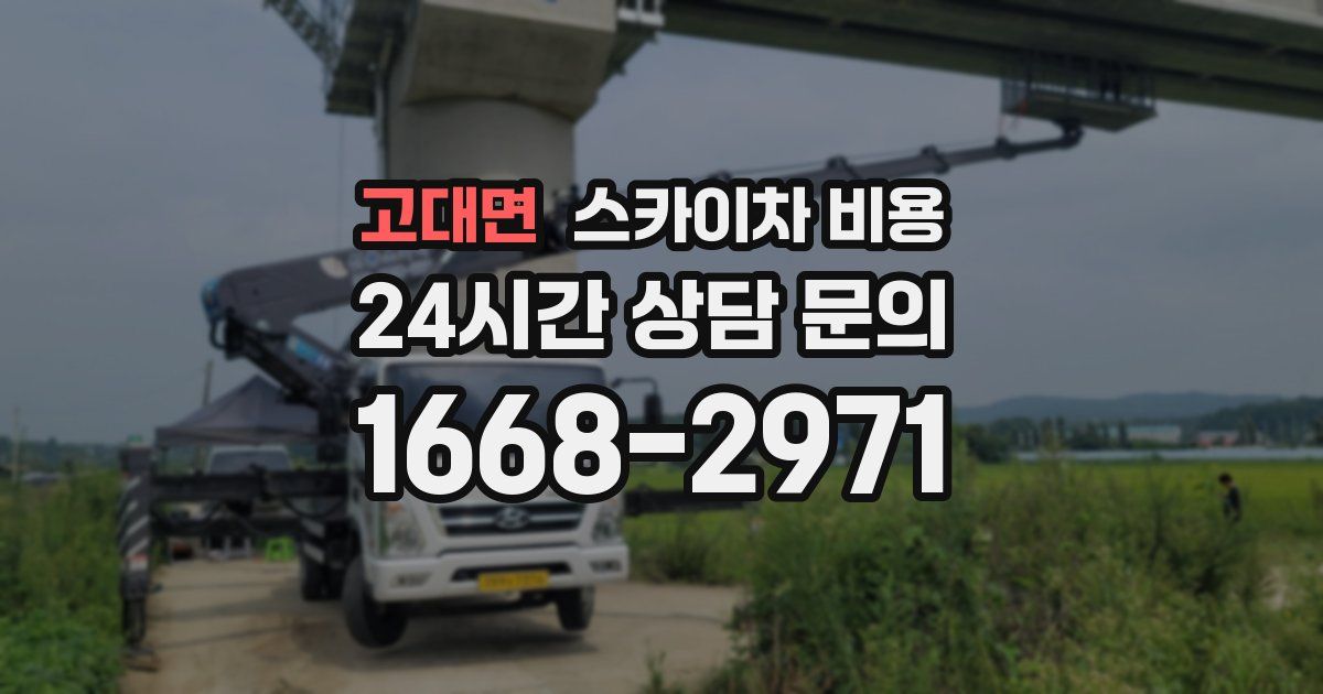 고대면 스카이차 비용