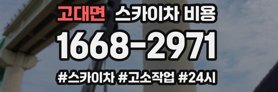 고대면 스카이차 비용