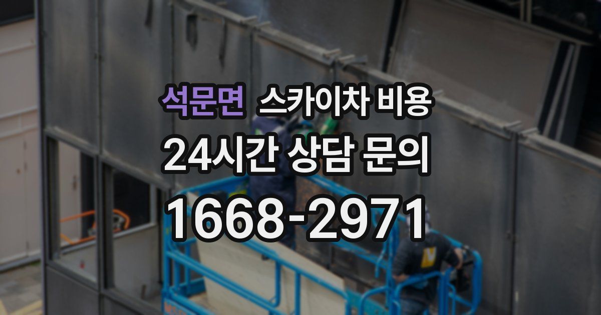 석문면 스카이차 비용