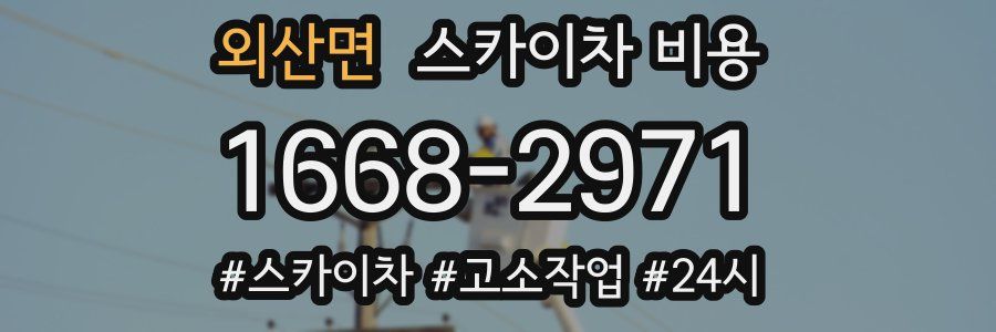 외산면 스카이차 비용