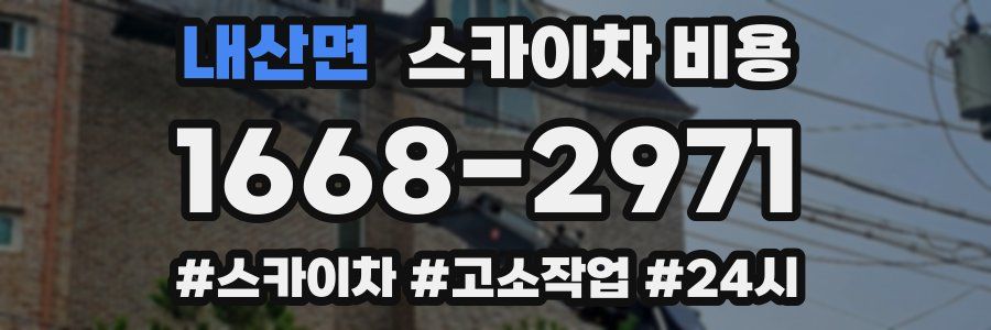 내산면 스카이차 비용