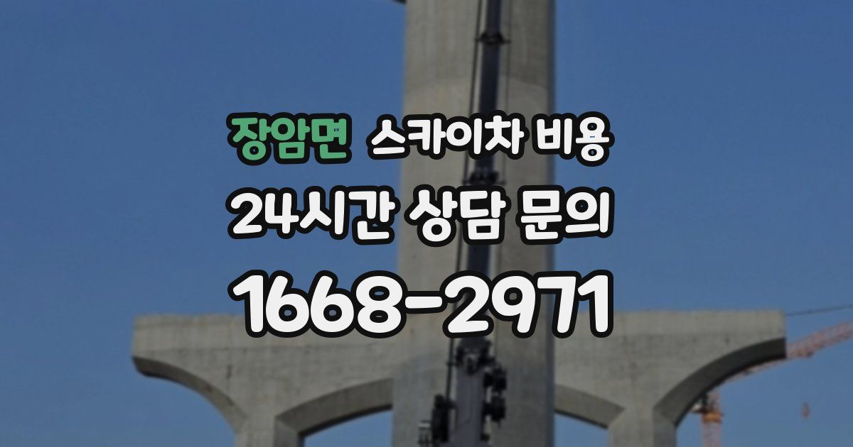 장암면 스카이차 비용