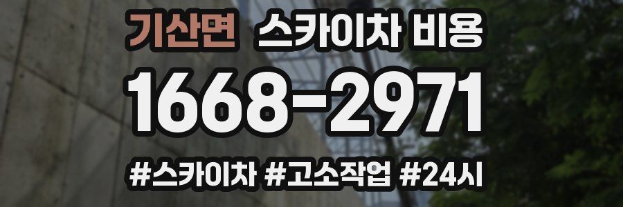 기산면 스카이차 비용