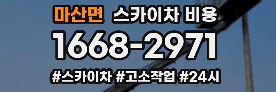 마산면 스카이차 비용