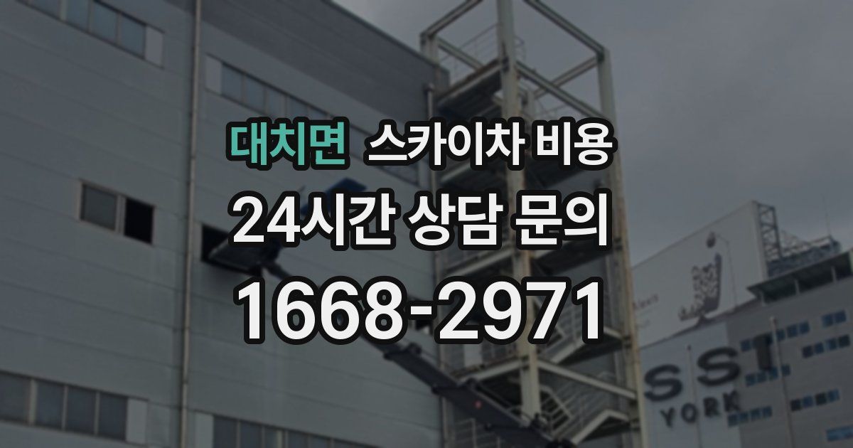 대치면 스카이차 비용