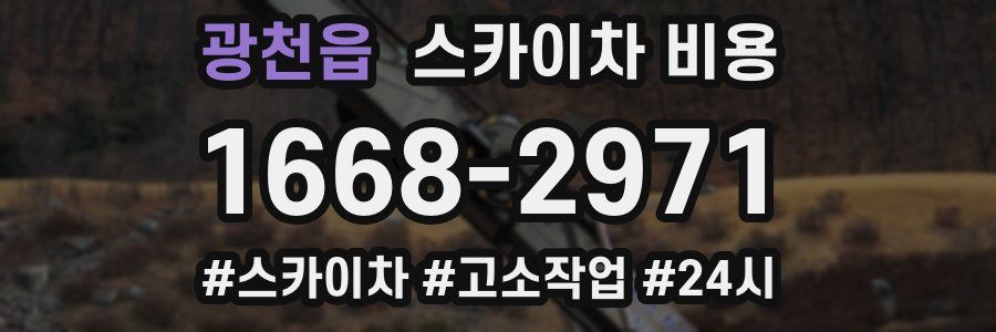 광천읍 스카이차 비용